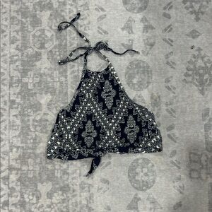 Navy and White Halter Top